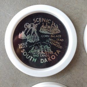Vintage Scenic South Dakota Set of 4 Collector's Coasters
